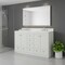 Homeroots 60" White Wood Double Bathroom Vanity With White And Gray Quartz Countertop 714296 - alternate 4