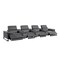 Homeroots 169" Dark Gray Top Grain Leather Reclining Metal USB Sofa 720348 - alternate 1