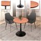 Leisuremod Bristol 27 in Round Dining Table with MDF Wood Top and Black Iron Pedestal Base BTBL-27CBR - alternate 7