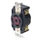 Leviton Flanged Locking Receptacle, L22-30R, 30 A, 277/480V AC, Three Phase, 4 Pole, Flush Mount, Black 2820 - alternate 4