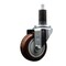Service Caster 3.5'' SS Maroon Poly Wheel Swivel 1-1/4'' Expanding Stem Caster SCC-SSEX20S3514-PPUB-MRN-114 - alternate 1