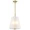 Nuvo Lune, 3 Light Pendant, Vintage Brass Finish, Etched White Glass 60/8238 - alternate 6