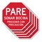 Signmission Pare Sonar Bocina Proceder Con Prec, 10 inch X 10 inch, Aluminum Metal Signs, 5PK OC-A-5Pack-10-205 - alternate 1