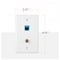 Newhouse Hardware White Ethernet and Coaxial Wall Plate, 1-Gang, 5PK TVCATP-WH-05 - alternate 7