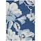 Homeroots 10' X 14' Navy Blue Denim Blue And Ivory Floral Washable Indoor Outdoor Area Rug 589559 - alternate 6