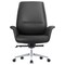 Leisuremod Summit Office Chair in Faux Leather & Aluminum Frame with Adjustable Height, Swivel & Tilt, Black SO21BLL - alternate 4