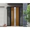 Vdomdoors Steel Door Deux 1744 Natural Oak 2 Sidelight Exterior Black Windows Stainless Inserts Single Modern DEUX1744EXD-OAKB-W16+36+16xH80-RH-O - alternate 9