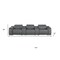Homeroots 134" Dark Gray Top Grain Leather Reclining USB Sofa And Storage 643716 - alternate 5