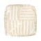 Homeroots 18" Beige Cotton Cube Striped Pouf Ottoman 534101 - alternate 8