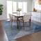 Homeroots 3' X 5' Blue And Gray Geometric Washable Indoor Outdoor Area Rug 602833 - alternate 7