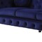 Homeroots 90" Blue Velvet Chesterfield Sofa With Silver Legs 491005 - alternate 4