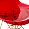 Leisuremod Cresco Plastic Dining Side Chair with Gold Base, Transparent Red CR19TRG - alternate 7
