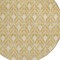 Homeroots 8' Gold And Ivory Round Geometric Washable Indoor Outdoor Area Rug 596029 - alternate 6