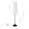 Homeroots 60" Black Novelty Floor Lamp With White Frosted Glass Drum Shade 523430 - alternate 8