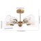 Jonathan Y Jaymes 21.5" 5-Light Farmhouse Industrial Iron Cylinder LED Semi Flush Mount, Brass Gold/Clear JYL9544A - alternate 8
