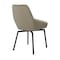 Armen Living Shilo Swivel Upholstered Dining Chair in Taupe Gray Faux Leather with Black Metal Legs - Set of 2 LCSHSITAGRYBLK - alternate 5