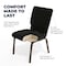 Flash Furniture 18.5"W Black Dot Fabric Stacking Church Chair, 4PK 4-XU-CH-60096-BK-GG - alternate 7