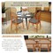 Leisuremod Holbeck Dining Chair with Upholstered Leather Seat and Beech Wood Legs, Grey, 4PK HC18GR4 - alternate 9