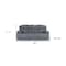 Homeroots 86" Light Gray Fabric Reclining USB Sofa With Toss Pillow 559213 - alternate 3