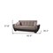 Homeroots 93" Sand And Brown Chenille And Faux Leather Sleeper Sofa And Toss Pillows With Brown Legs 607162 - alternate 5