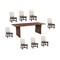 Homeroots Nine Piece Brown Solid Wood Dining Set with Eight Chairs 635837 - alternate 8