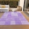 Homeroots 9' X 12' Lavender And Purple Striped Washable Indoor Outdoor Area Rug 581657 - alternate 5