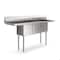 Koolmore 75 in. Three Compartment Sink, Bowl Size 15x15x14, 18 Gauge Stainless-Steel with 2 Drainboards KM-SC151514-15B3 - alternate 5