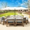 Pure Garden 15 Ft Double Patio Umbrella, Beige 50-LG1283 - alternate 11