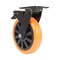 Vestil Polyurethane Swivel With Total Brake Caster 8 In. Diameter x 2 In. Width 902 lb Orange/Black CST-BN-8X2PUP-SWTB - alternate 8