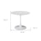 Homeroots 35" White Wood and Metal Pedestal Base Round Top Dining Table 602232 - alternate 6