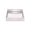 Homeroots 16in White Shagreen and Mirror Tray 401786 - alternate 5