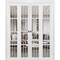 Sartodoors Sliding Closet Double Bi-fold Doors, Felicia 3355 White Silk with Clear Glass, Sturdy Tracks Moldi FELICIA3355DBF-WS-96 x 80 (4* 24x80) - alternate 1