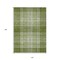 Homeroots 10' X 14' Green Black And Ivory Plaid Washable Indoor Outdoor Area Rug 596338 - alternate 7