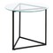 Homeroots 22" Black And Clear Glass And Steel Round End Table 543840 - alternate 7