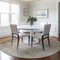 Homeroots 8' Khaki Round Geometric Washable Indoor Outdoor Area Rug 608096 - alternate 7