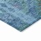 Homeroots 8' Blue Round Geometric Washable Indoor Outdoor Area Rug 607436 - alternate 7