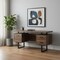 Homeroots 60" Brown and Black With Three Drawers 333517 - alternate 7