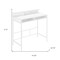 Homeroots 47" White Wood and Metal Computer Desk 490000 - alternate 7