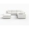 Homeroots White Linen Blend Modular L Shaped Six Piece Corner Sectional 716919 - alternate 1