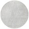 Homeroots 8' Silver And Ivory Round Geometric Washable Indoor Outdoor Area Rug 577597 - alternate 8