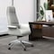 Leisuremod Summit High-Back Office Chair in Faux Leather & Aluminum Frame with Swivel & Tilt, White SOT21WL - alternate 6