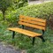 Gardenised Iron Framed Park Bench with Wooden Seat and Backrest for All Outdoor Spaces QI004781 - alternate 4