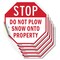 Signmission Stop Do Not Plow Snow onto Property, 4 inch X 4 inch, Vinyl Decal, 5PK OC-D-5PACK-4-193 - alternate 1