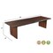 Homeroots 108" Brown Solid Wood Double Pedestal Base Dining Table 635863 - alternate 8
