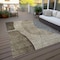 Homeroots 5' X 8' Brown Taupe And Beige Abstract Washable Indoor Outdoor Area Rug 582003 - alternate 6