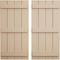Ekena Millwork Rustic Four Board Joined Board-n-Batten Sandblasted Faux Wood Shutters, 22W x 84H, PR SHUBJS22X84SDPR - alternate 1