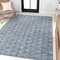 Jonathan Y Porter Geometric Art Deco Fan Pattern High-Low Navy/Cream 5 ft. x 8 ft. Area Rug CAR100A-5 - alternate 5