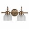 Jonathan Y Virginia 17.25" 2-Light Metal/Glass LED Vanity Light, Brass Gold JYL7408B - alternate 7