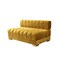 Homeroots Mustard Velvet U Shaped Three Piece Sofa and Chaise Sectional With Toss Pillows 643885 - alternate 7
