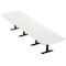 Skutchi Designs 16 Person Conference Table With Power Unit | 16' Arc Rectangle Table | Harmony Series HAR-AREC-48X192-T.BK-W960-NA - alternate 1